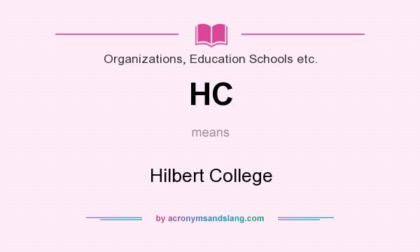 What does HC mean? It stands for Hilbert College