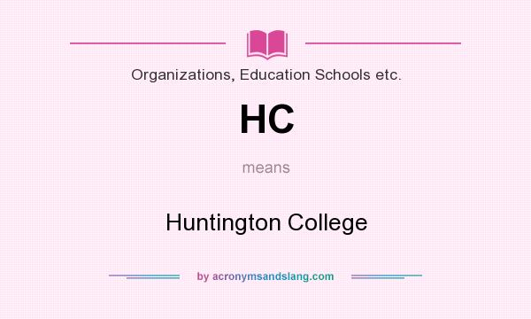 What does HC mean? It stands for Huntington College