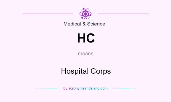 What does HC mean? It stands for Hospital Corps