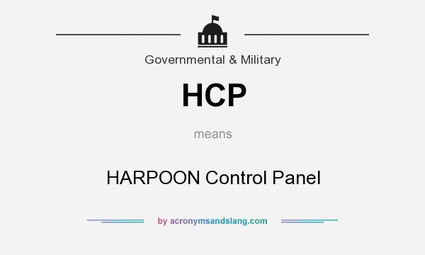 What does HCP mean? It stands for HARPOON Control Panel