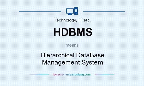 What does HDBMS mean? It stands for Hierarchical DataBase Management System