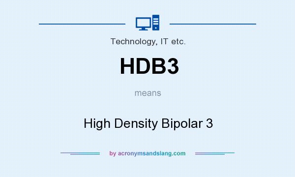 What does HDB3 mean? It stands for High Density Bipolar 3