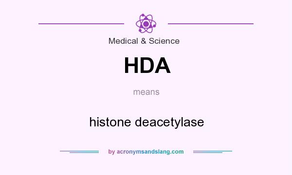 What does HDA mean? It stands for histone deacetylase