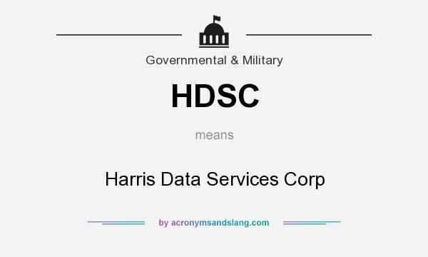 What does HDSC mean? It stands for Harris Data Services Corp