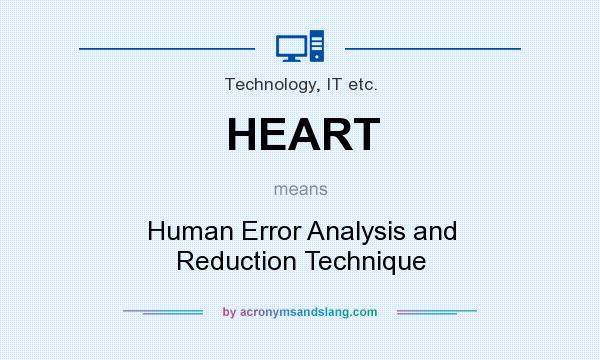 What does HEART mean? It stands for Human Error Analysis and Reduction Technique