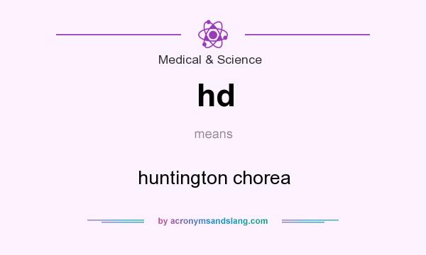 What does hd mean? It stands for huntington chorea