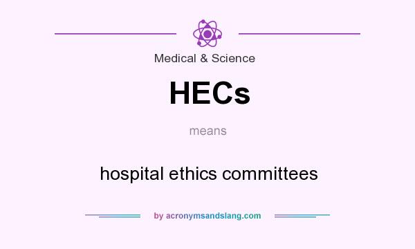What does HECs mean? It stands for hospital ethics committees