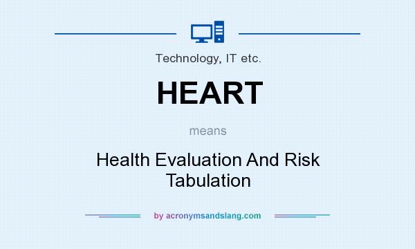 What does HEART mean? It stands for Health Evaluation And Risk Tabulation