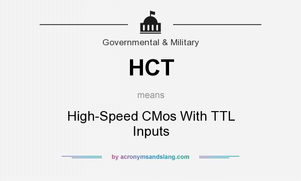 What does HCT mean? It stands for High-Speed CMos With TTL Inputs