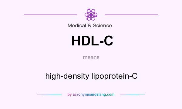 What does HDL-C mean? It stands for high-density lipoprotein-C