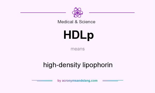 What does HDLp mean? It stands for high-density lipophorin