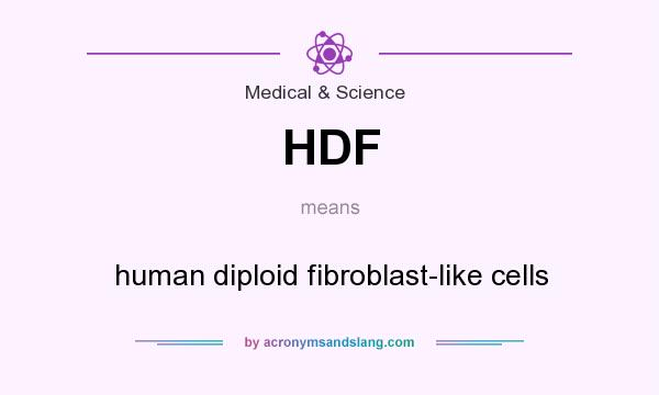 What does HDF mean? It stands for human diploid fibroblast-like cells
