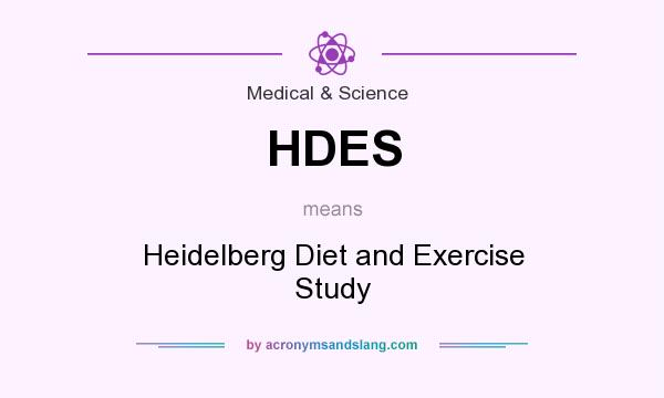 What does HDES mean? It stands for Heidelberg Diet and Exercise Study