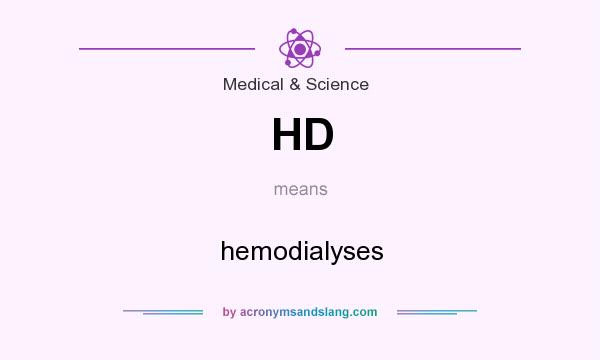 What does HD mean? It stands for hemodialyses