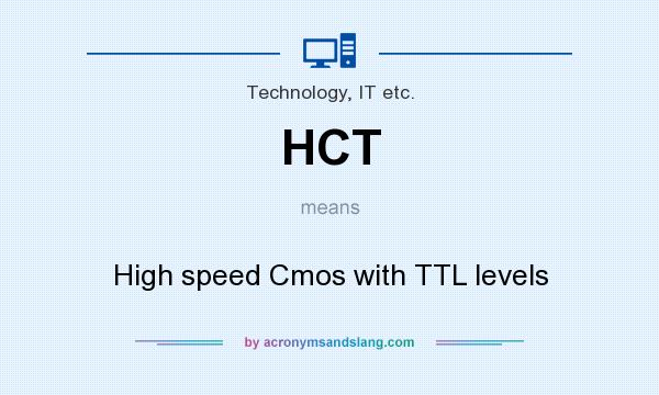 What does HCT mean? It stands for High speed Cmos with TTL levels