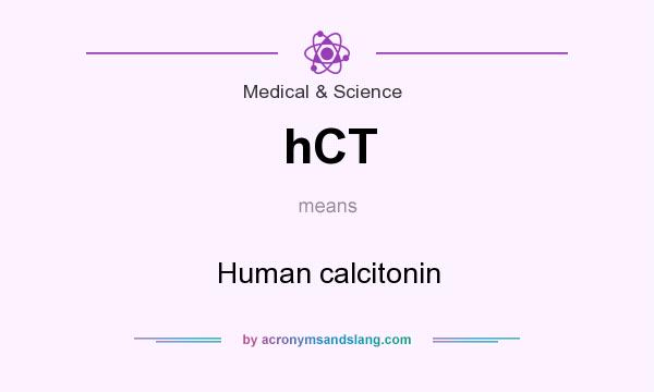 What does hCT mean? It stands for Human calcitonin