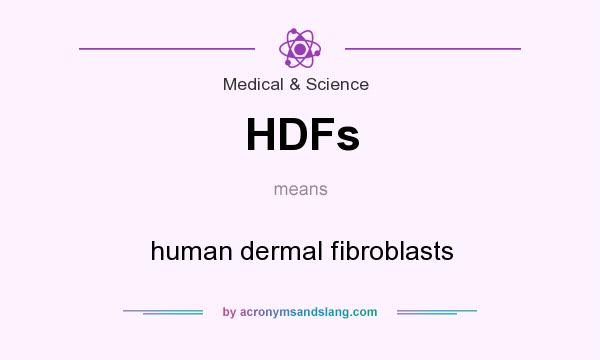 What does HDFs mean? It stands for human dermal fibroblasts
