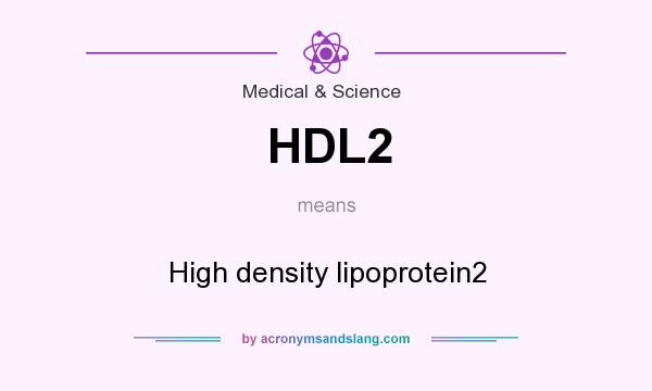 What does HDL2 mean? It stands for High density lipoprotein2