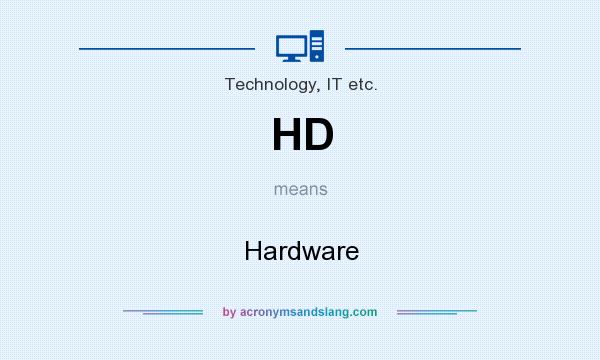 What does HD mean? It stands for Hardware