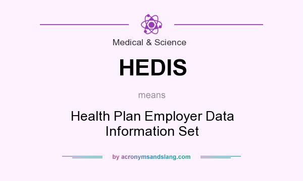 What does HEDIS mean? It stands for Health Plan Employer Data Information Set