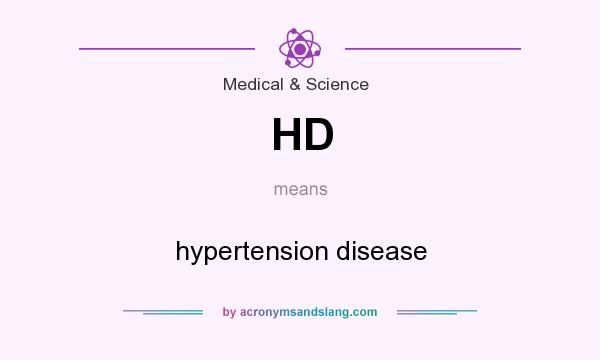 What does HD mean? It stands for hypertension disease