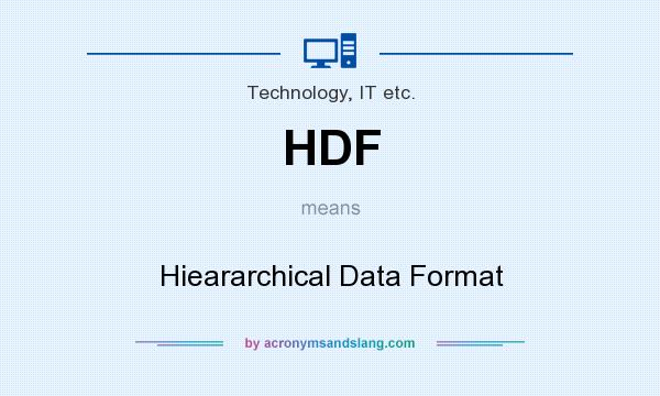 What does HDF mean? It stands for Hieararchical Data Format