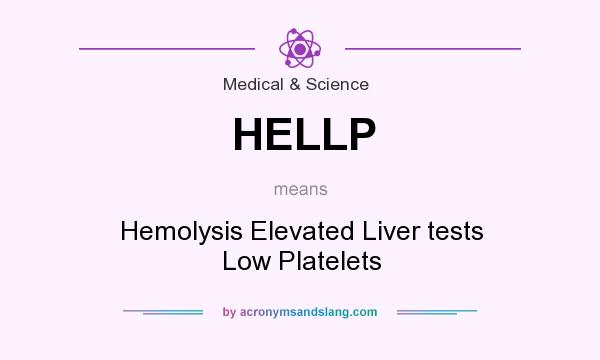 What does HELLP mean? It stands for Hemolysis Elevated Liver tests Low Platelets