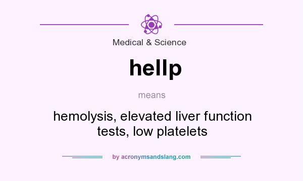What does hellp mean? It stands for hemolysis, elevated liver function tests, low platelets