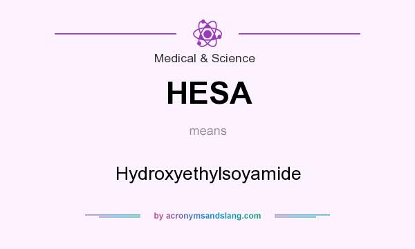 What does HESA mean? It stands for Hydroxyethylsoyamide