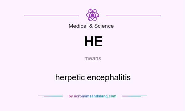 What does HE mean? It stands for herpetic encephalitis