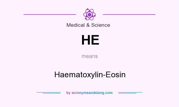 What does HE mean? It stands for Haematoxylin-Eosin