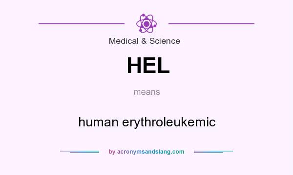 What does HEL mean? It stands for human erythroleukemic