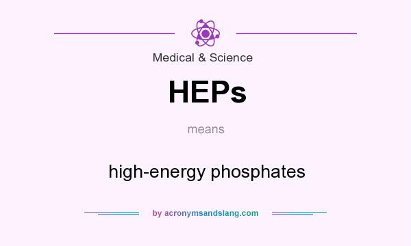 What does HEPs mean? It stands for high-energy phosphates