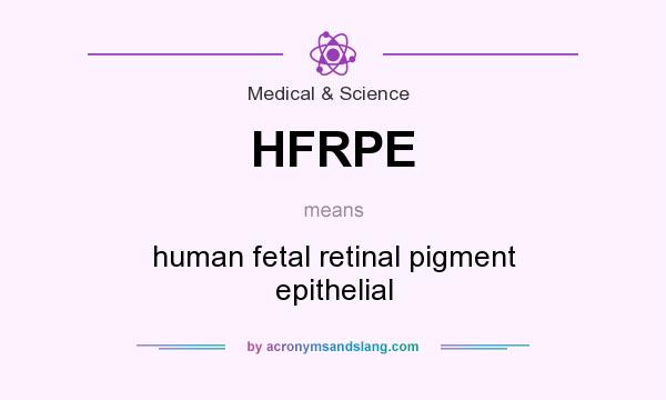 What does HFRPE mean? It stands for human fetal retinal pigment epithelial