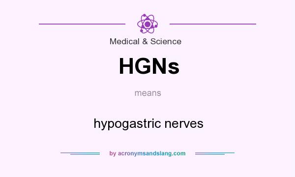 What does HGNs mean? It stands for hypogastric nerves
