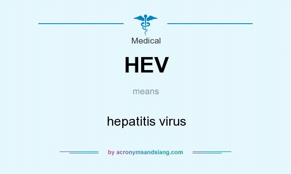 What does HEV mean? It stands for hepatitis virus