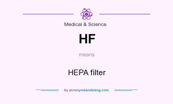 What does HF mean? It stands for HEPA filter