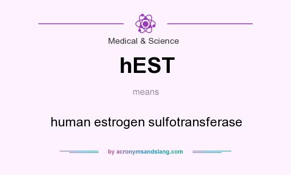 What does hEST mean? It stands for human estrogen sulfotransferase
