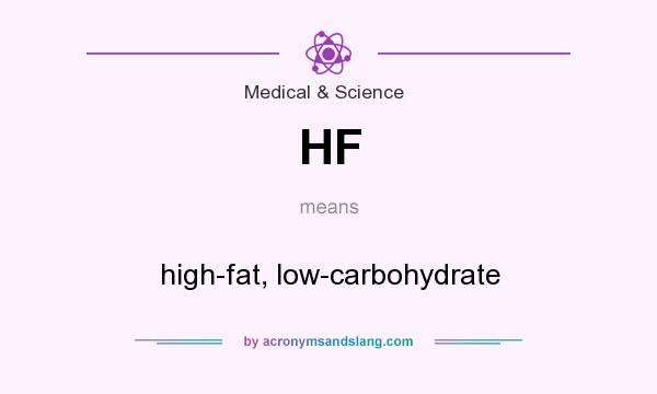 What does HF mean? It stands for high-fat, low-carbohydrate