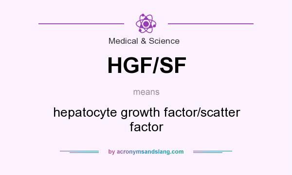 What does HGF/SF mean? It stands for hepatocyte growth factor/scatter factor