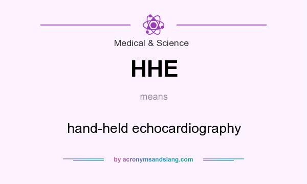 What does HHE mean? It stands for hand-held echocardiography