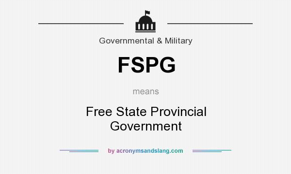 What does FSPG mean? It stands for Free State Provincial Government