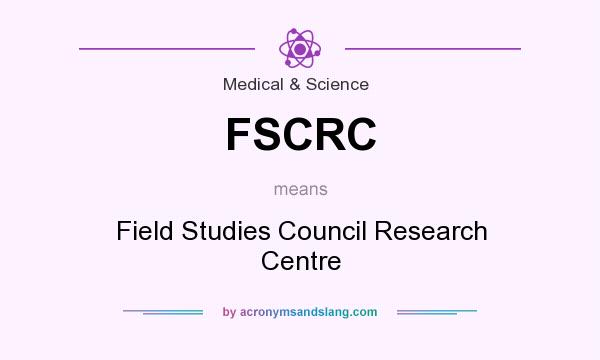 What does FSCRC mean? It stands for Field Studies Council Research Centre
