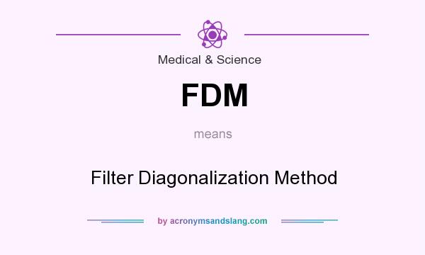 What does FDM mean? It stands for Filter Diagonalization Method