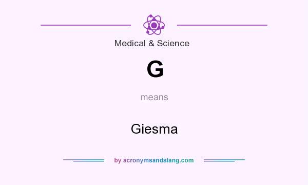 What does G mean? It stands for Giesma