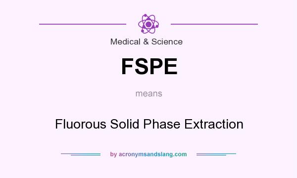 What does FSPE mean? It stands for Fluorous Solid Phase Extraction