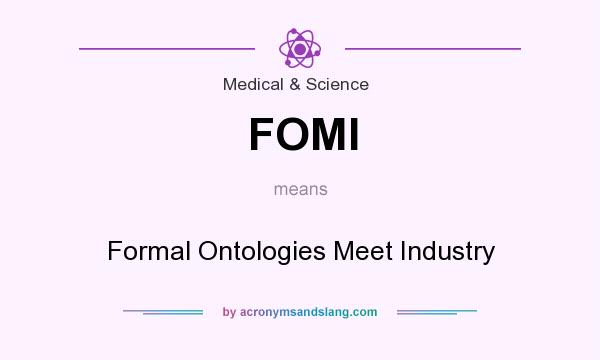What does FOMI mean? It stands for Formal Ontologies Meet Industry