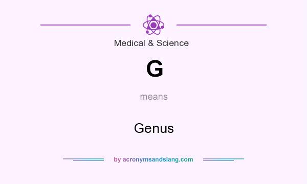 What does G mean? It stands for Genus