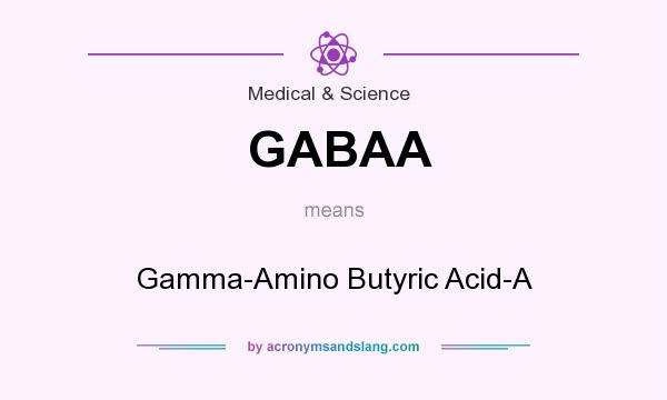 What does GABAA mean? It stands for Gamma-Amino Butyric Acid-A
