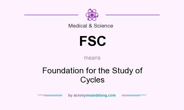 What does FSC mean? It stands for Foundation for the Study of Cycles
